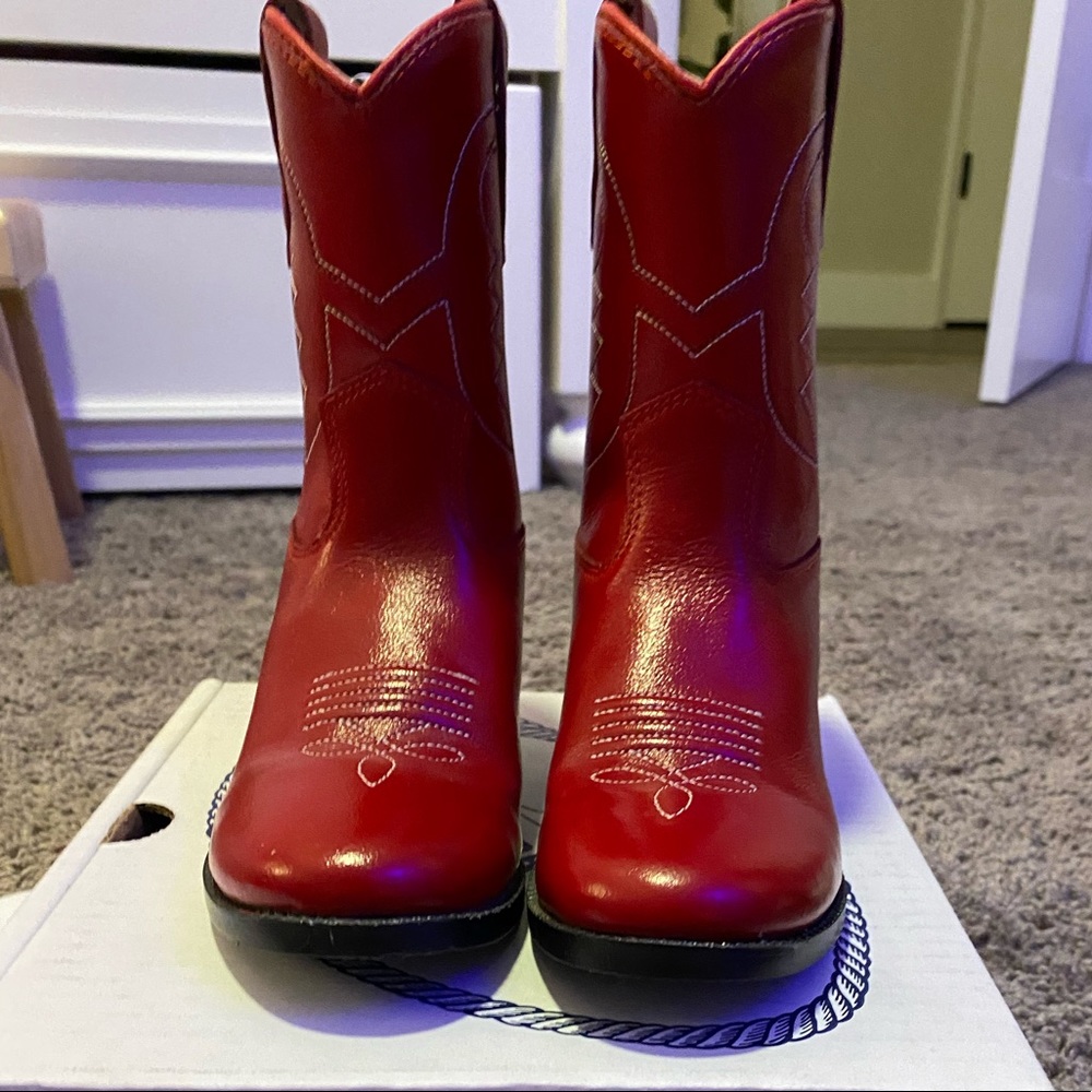 Toddler Red Cowgirl Boots size 8